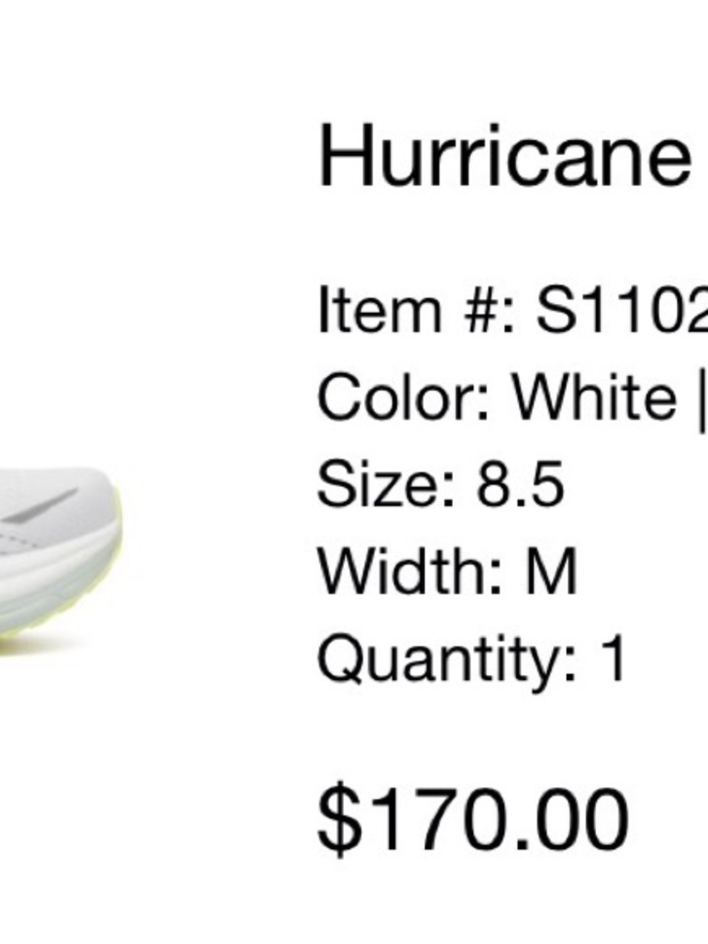 Saucony Women's 8.5 White & Mist HURRICANE 25 - Picture 10 of 10